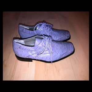 Boys Stacy Adams leather shoe size 3 purple/lilac